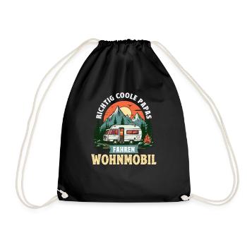 Camping Camper Richtig Coole Papas fahren - Turnbeutel - Schwarz - Vorne