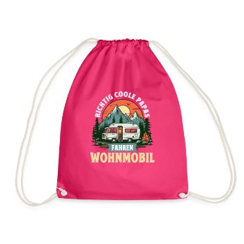 Camping Camper Driving Really Cool Dads - Drawstring Bag - fuchsia - Front