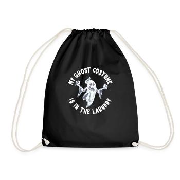 My Ghost Costume Is In The Laundry Funny - Drawstring Bag - black - Front