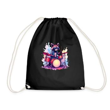Raccoon Music Drums Drums Raccoon - Drawstring Bag - black - Front