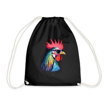 Poulet Art Oeuvre Pop Art Poulets - Sac de sport léger - noir - Devant