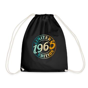 60th Birthday 1965 Limited Edition 60 Years - Drawstring Bag - black - Front
