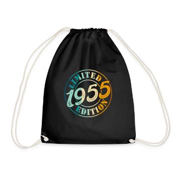 70th Birthday 1955 Limited Edition 70th Anniversary - Drawstring Bag - black - Front