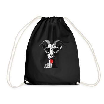 chèvre chèvre gardien animal motif chèvres drôles - Sac de sport léger - noir - Devant