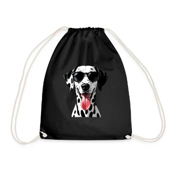 Dalmatien chien motif animal drôle dalmatien - Sac de sport léger - noir - Devant