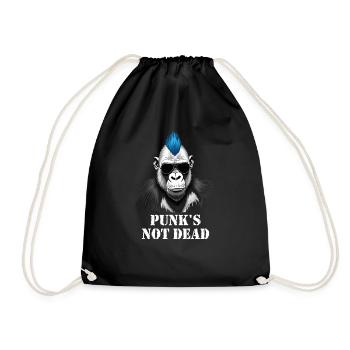 Gorilla Sunglasses Punk is not dead Punker - Drawstring Bag - black - Front
