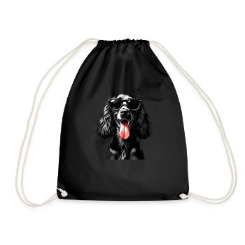 Cocker Spaniel Chien Motif Animal Chiens Drôles - Sac de sport léger - noir - Devant