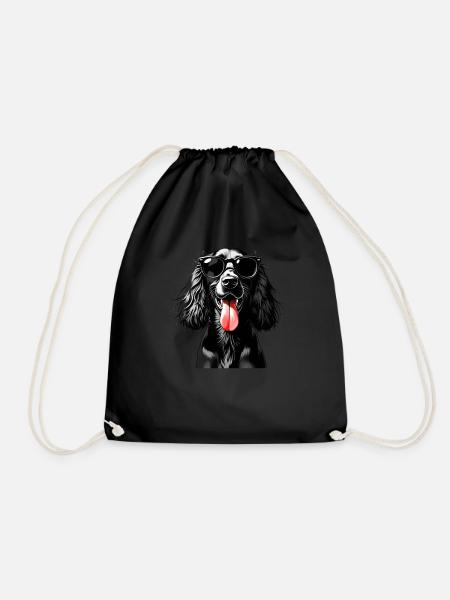 Cocker Spaniel Hund Tier Motiv lustiger Hunde - Turnbeutel - Schwarz