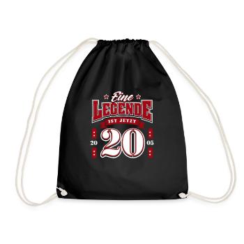 20th Birthday 2005 Legend 20 Years - Drawstring Bag - black - Front