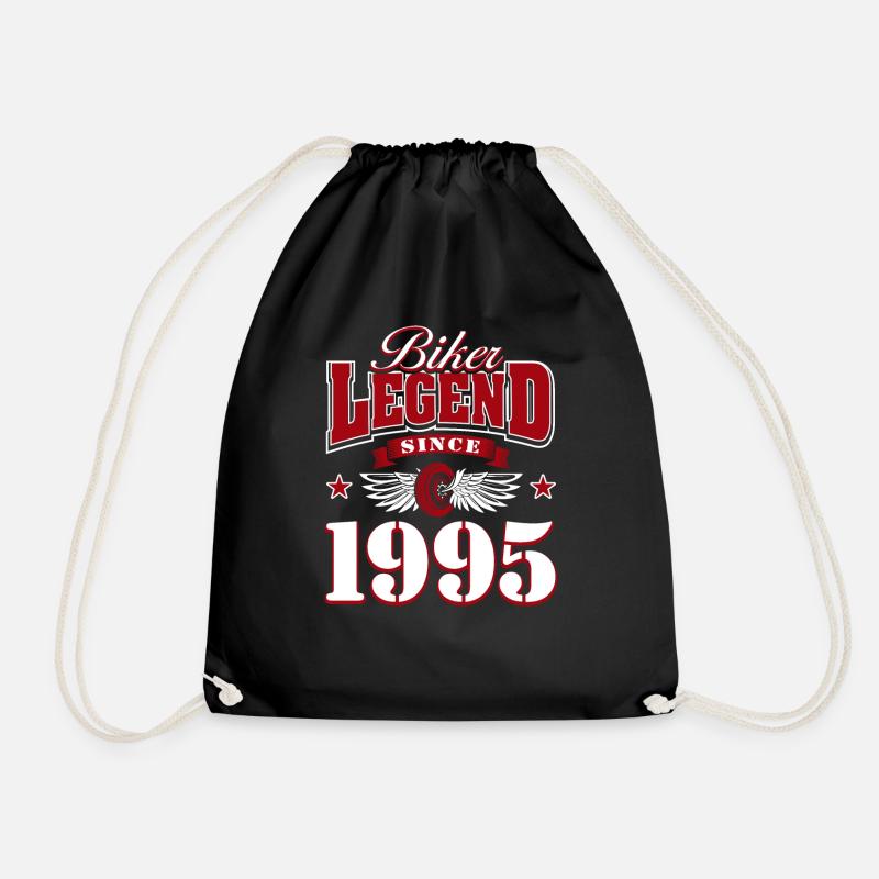30. Geburtstag 1995 Motorrad Motorradfahrer - Turnbeutel - Schwarz