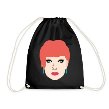 Pretty portrait with red hair - Drawstring Bag - black - Front