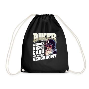 Motorcyclists Bikers don't go gray, they will - Drawstring Bag - black - Front