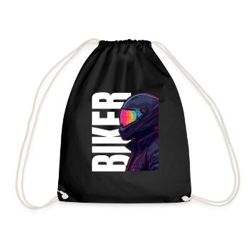 Motorcyclist Biker Saying Cool Motorcycle - Drawstring Bag - black - Front