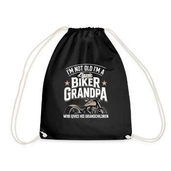 Je ne suis pas vieux, je suis un motard classique Papi - Sac de sport léger - noir - Devant