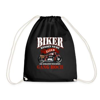 Moto Motard Drôle Motard Cadeaux - Sac de sport léger - noir - Devant