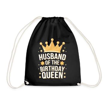 Husband, Spouse, Family, Wedding - Drawstring Bag - black - Front