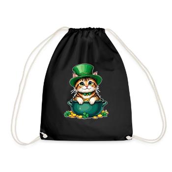 Chat Tenue de la Saint-Patrick Chats - Sac de sport léger - noir - Devant