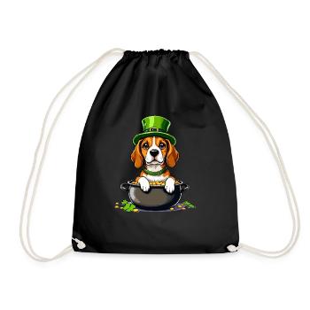 Beagle St. Patrick’s Day Bière Outfit Chiens - Sac de sport léger - noir - Devant