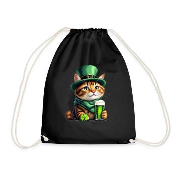 Chat St. Patrick’s Day Bière Tenue Chats - Sac de sport léger - noir - Devant