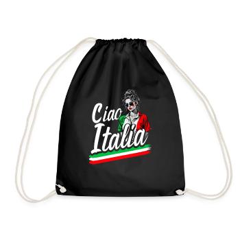 Italy Girls' Leotard Funny Italy Ciao - Drawstring Bag - black - Front