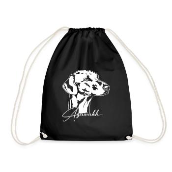 AZAWAKH Portrait Dogs Greyhound Wilsigns - Drawstring Bag - black - Front