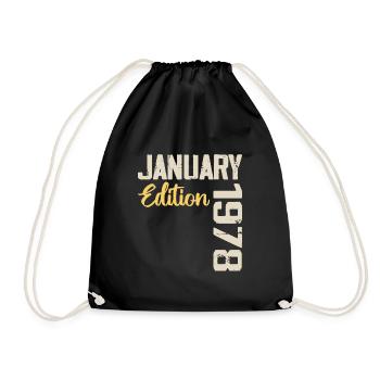 Cadeau D'anniversaire Nées En Janvier 1978 - 1978 - Sac de sport léger - noir - Devant