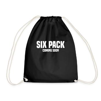 SIX PACK COMING SOON - Drawstring Bag - black - Front