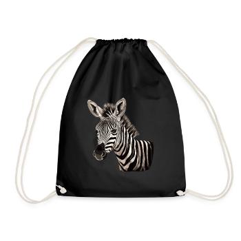 Zebra Africa Animal - Drawstring Bag - black - Front
