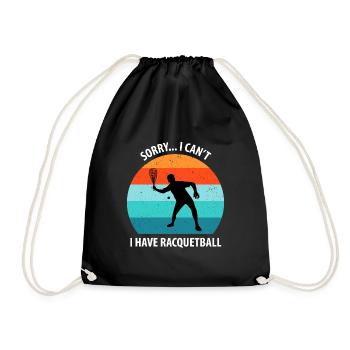 Racqueetball - Drawstring Bag - black - Front