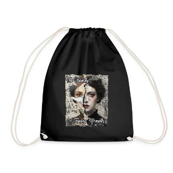 The beauty of fading moments - Drawstring Bag - black - Front