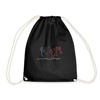 Piano player skin on keys, music, instrument - Drawstring Bag - black - Front