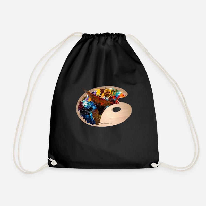 The color palette - Drawstring Bag - black