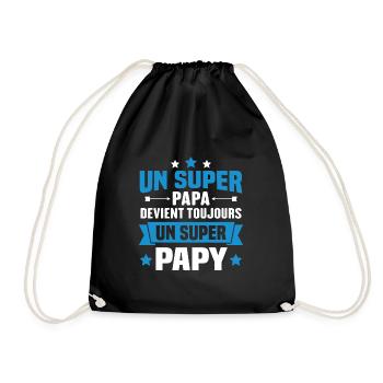Un super papa devient toujours un super papy - Sac de sport léger - noir - Devant