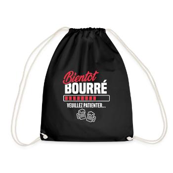 Bientôt bourré veuillez patienter - Sac de sport léger - noir - Devant