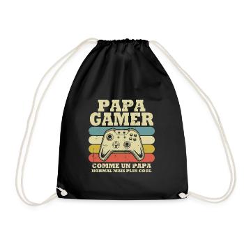 Papa gamer comme un papa normal - Sac de sport léger - noir - Devant