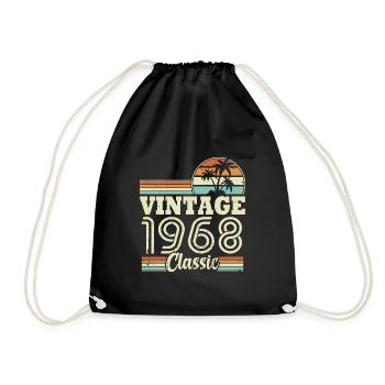 Vintage 1968 Classic, Cadeau D'anniversaire 55 Ans - Sac de sport léger - noir - Devant
