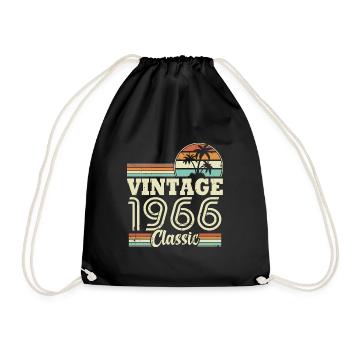 Vintage 1966 Classic, Cadeau D'anniversaire 57 Ans - Sac de sport léger - noir - Devant