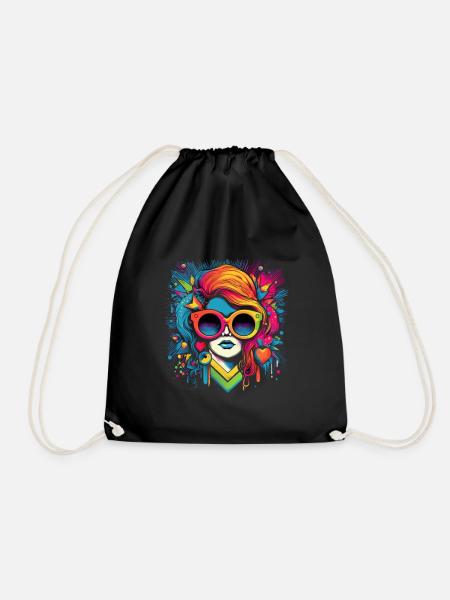 Pride Summer Girl - Drawstring Bag - black