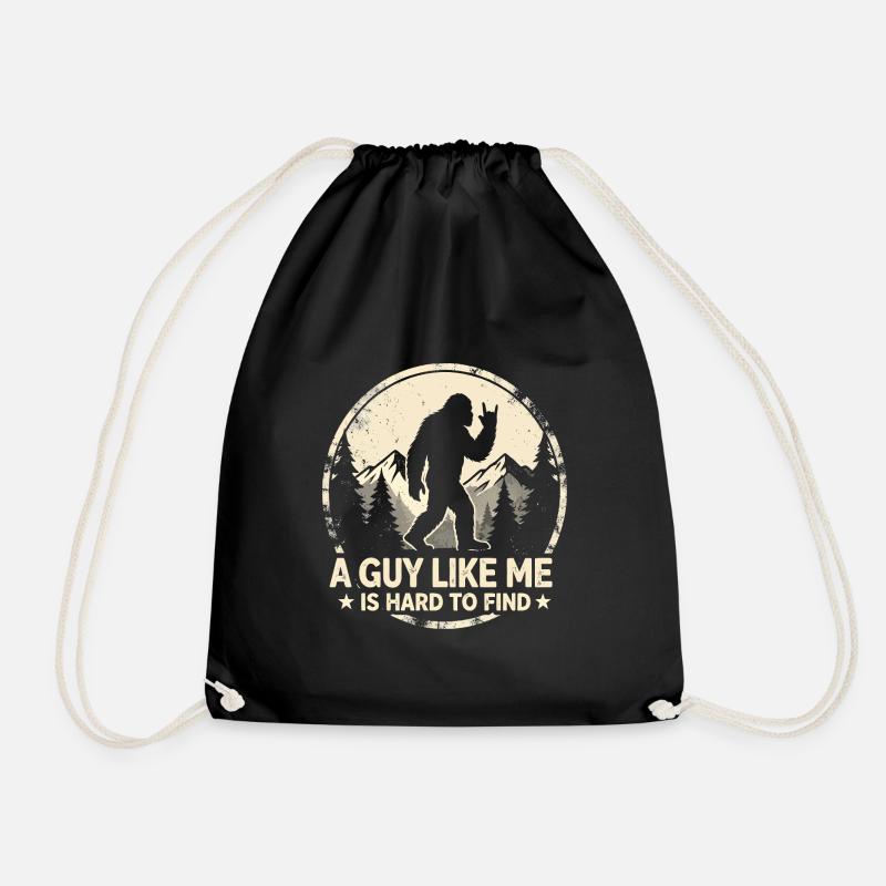 Bigfoot Design – Ein Typ wie ich ist ein Unikat - Turnbeutel - Schwarz