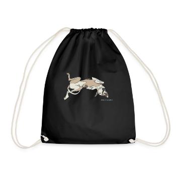 galgoneus design 5 - Drawstring Bag - black - Front