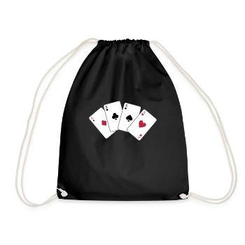 Card Game, Poker, Ace - Sac de sport léger - noir - Devant