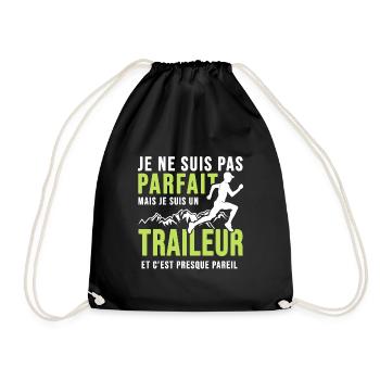 traileur pas parfait trail ultra course à pied - Sac de sport léger - noir - Devant