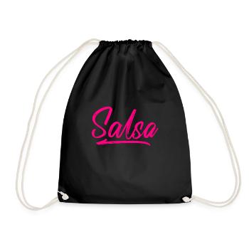 Dieses „Salsa Geschenk Latino Tanz Tänzer Salsera - Turnbeutel - Schwarz - Vorne