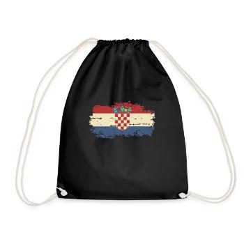 Croatie Croate Hrvatska Croatie Croates Croates Croates - Sac de sport léger - noir - Devant