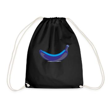 Blaue Banane Obst Fraucht Essen Gesund Geschenk - Turnbeutel - Schwarz - Vorne