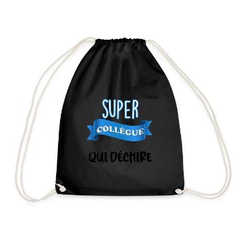 Super collègue qui déchire cadeau drôle pour homme - Sac de sport léger - noir - Devant