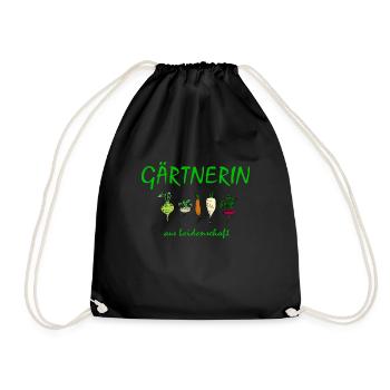 Gärtnerin aus Leidenschaft - Turnbeutel - Schwarz - Vorne