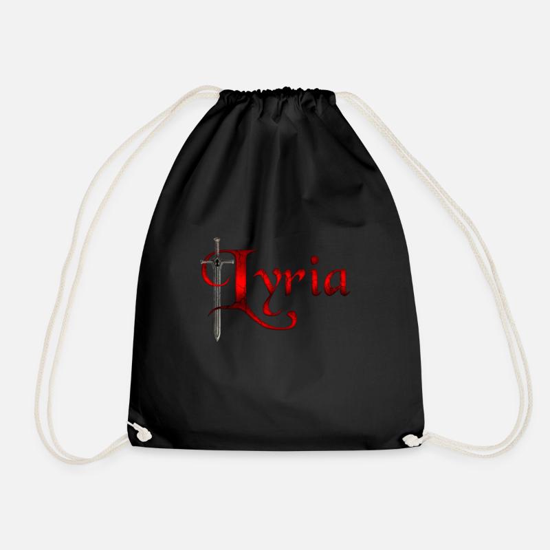 Lyria RPG Server Schwert Mittelalter Logo - Turnbeutel - Schwarz