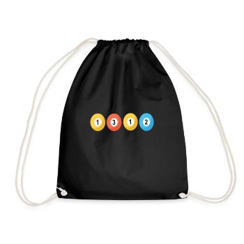 1312 acab - Drawstring Bag - black - Front