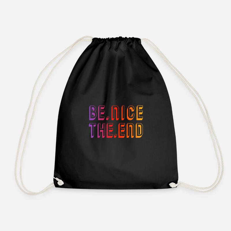 BE NICE THE FIN - Sois gentil - Sac de sport léger - noir